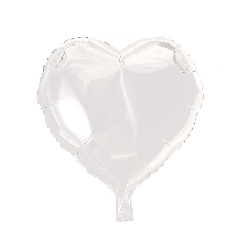 Folieballon Hart Wit