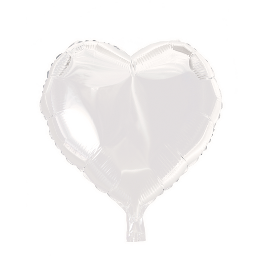 Folieballon Hart Wit
