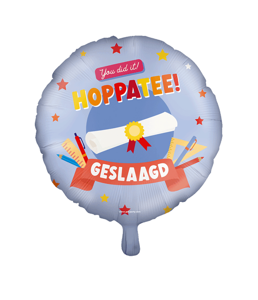 Folieballon Geslaagd hoppatee