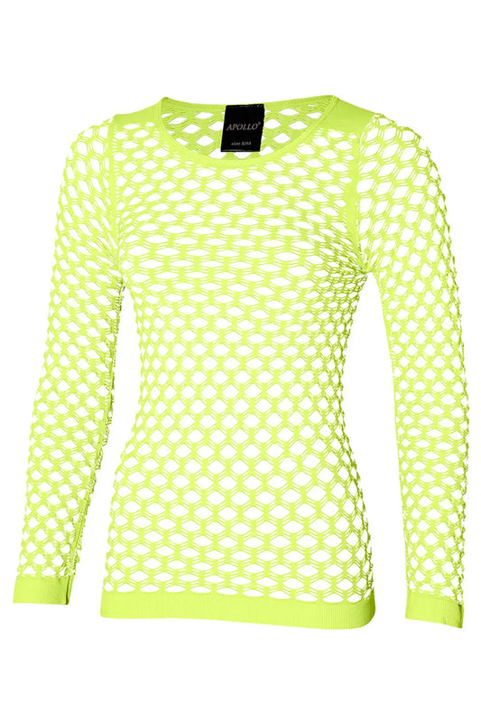 Netshirt neon Geel