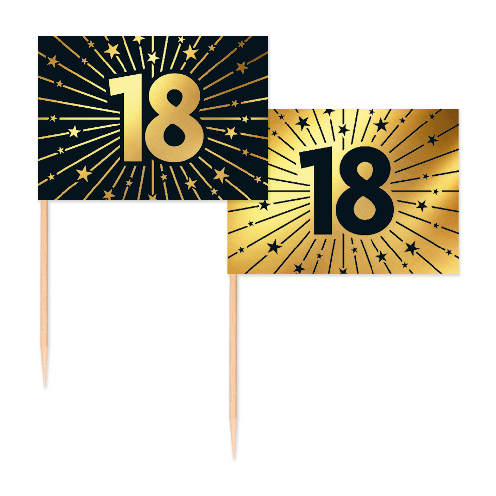 Prikkers 18 jaar Zwart Goud