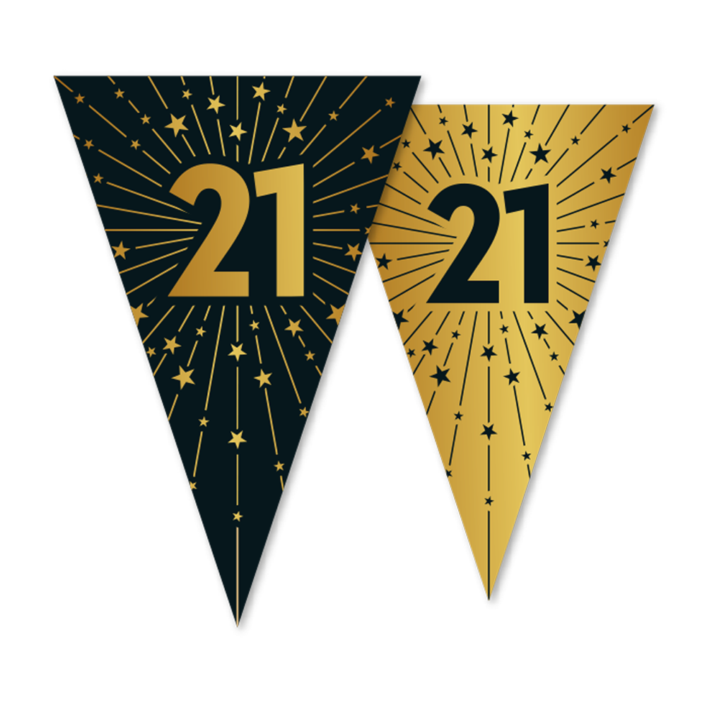 Vlaggenlijn 21 jaar Zwart Goud