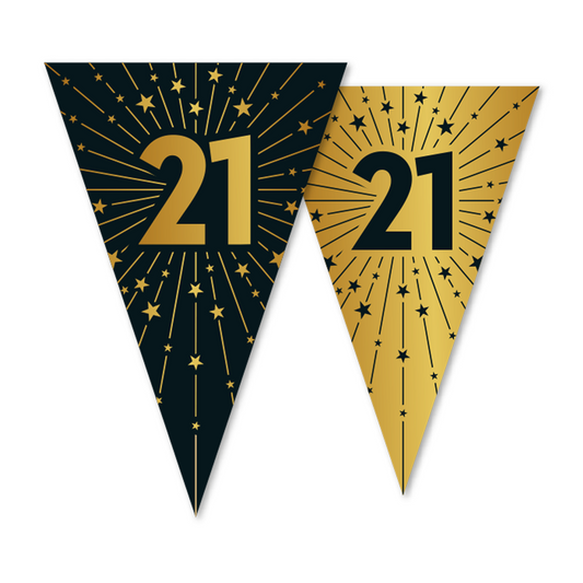 Vlaggenlijn 21 jaar Zwart Goud