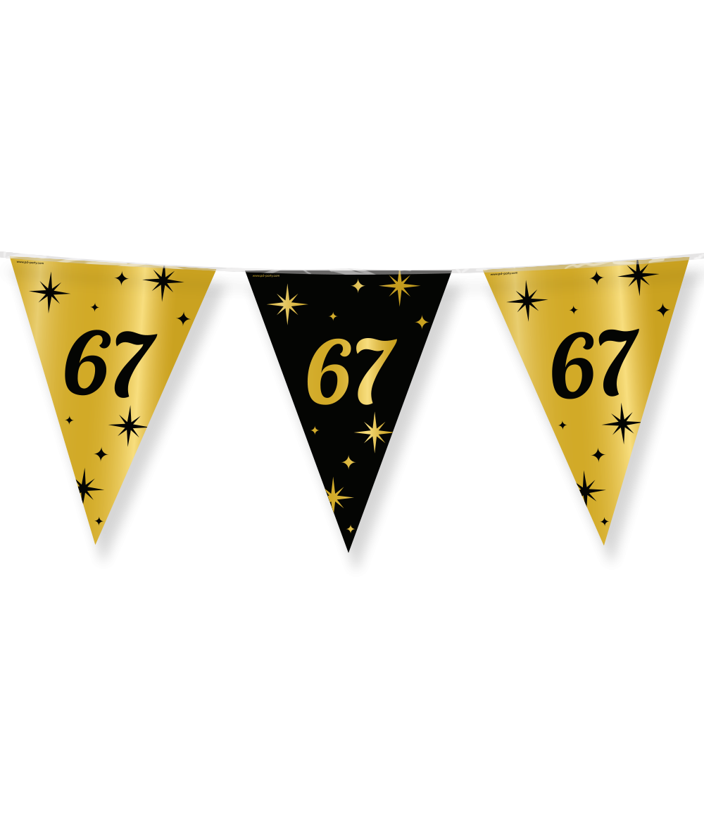 Vlaggenlijn 67 jaar Zwart Goud
