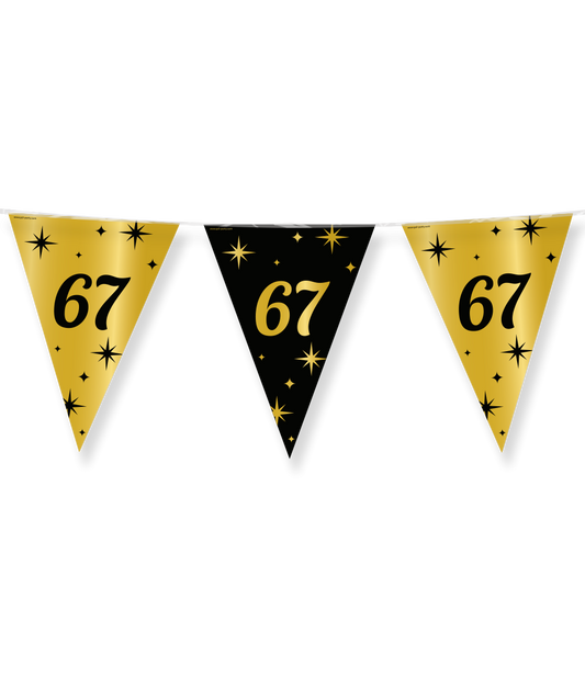 Vlaggenlijn 67 jaar Zwart Goud