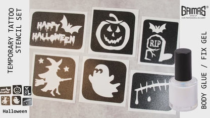 Grimas Tattoo Stencil set Halloween
