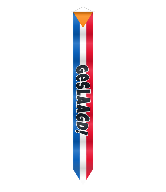 Wimpel Geslaagd rood wit blauw